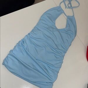 SHEIN Light Blue Mini Dress